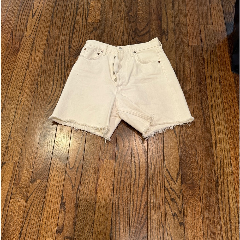 Agolde white Jean shorts